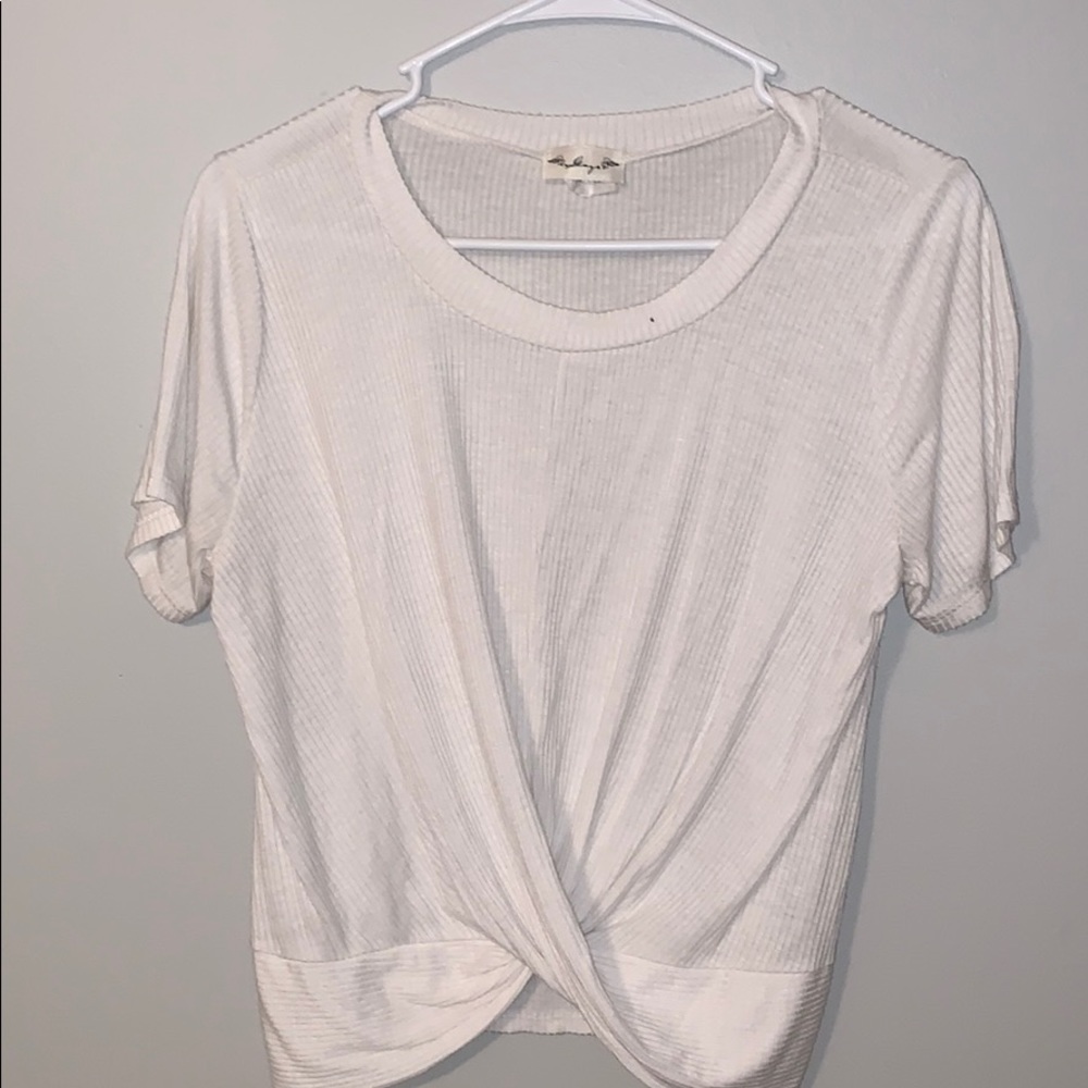 White Short-Sleeve Top